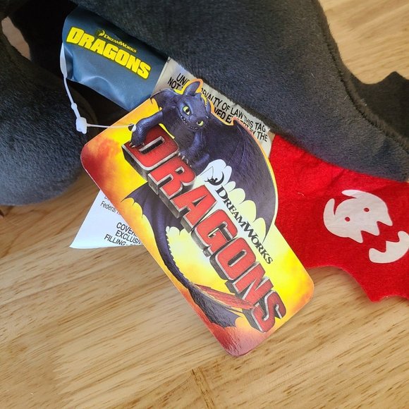 How to Train Your Dragon Black Toothless Plush Stuffed Animal Pillow - Picture 6 of 8